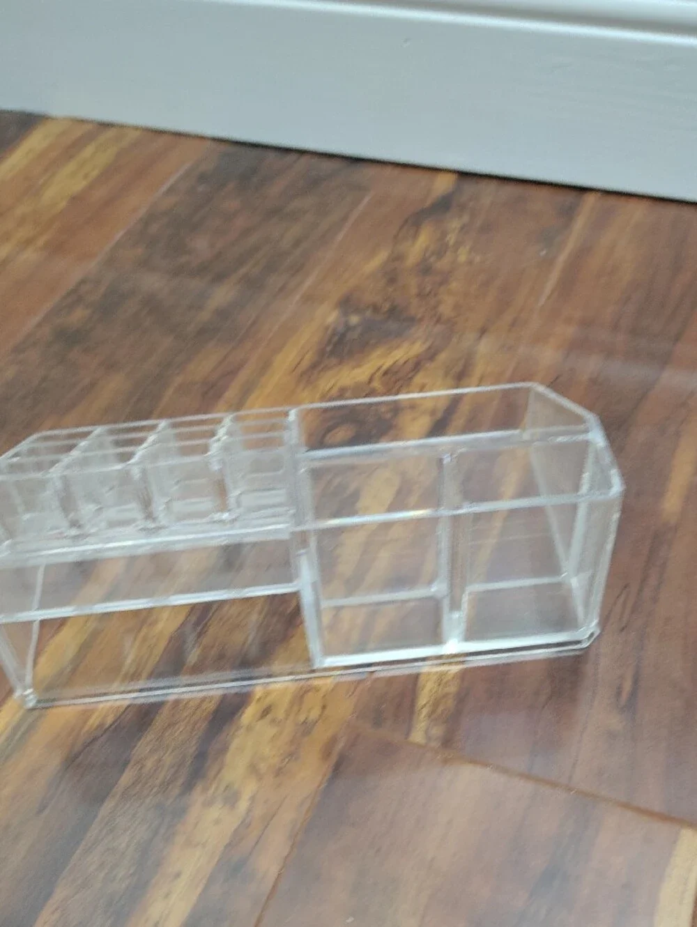 Clear Acrylic Multi-Compartment Makeup & Desk Organizer, Bathroom Cosmetic Table
